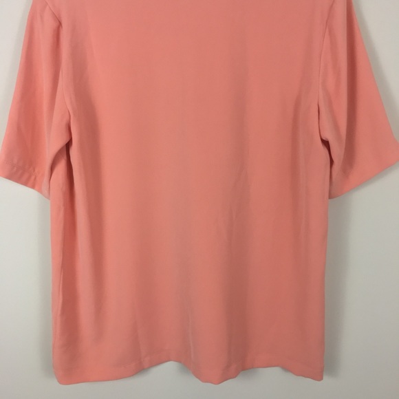 St. John Short Sleeve Oversized Blouse Top - Picture 5 of 8
